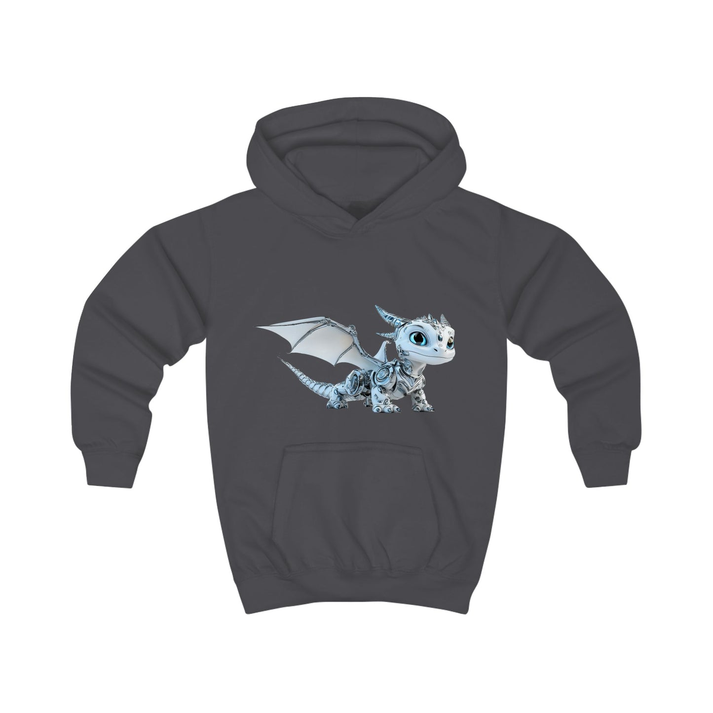 Blue Robot Dragon Kids Hoodie | Teeny Tiny Dragons