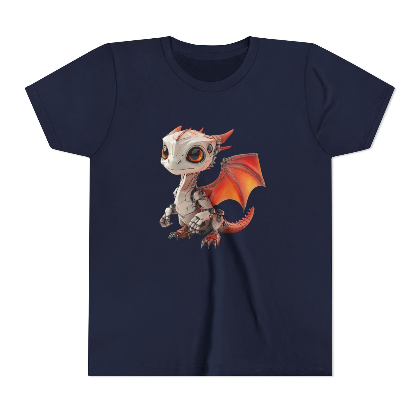 Very Cute Robot Dragon - Youth Short Sleeve T-Shirt - Teeny Tiny Dragons