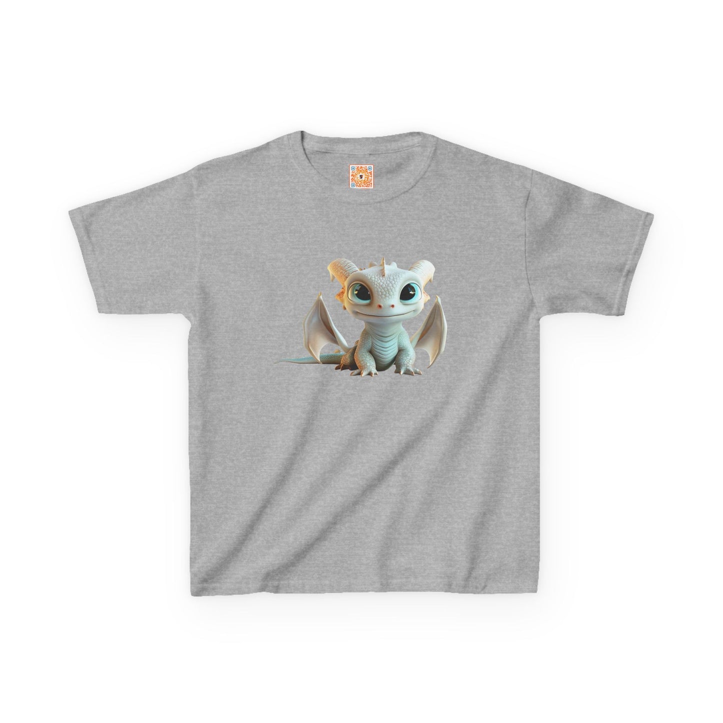 Very Cute Pale Dragon Kids Heavy Cotton T-Shirt - Teeny Tiny Dragons