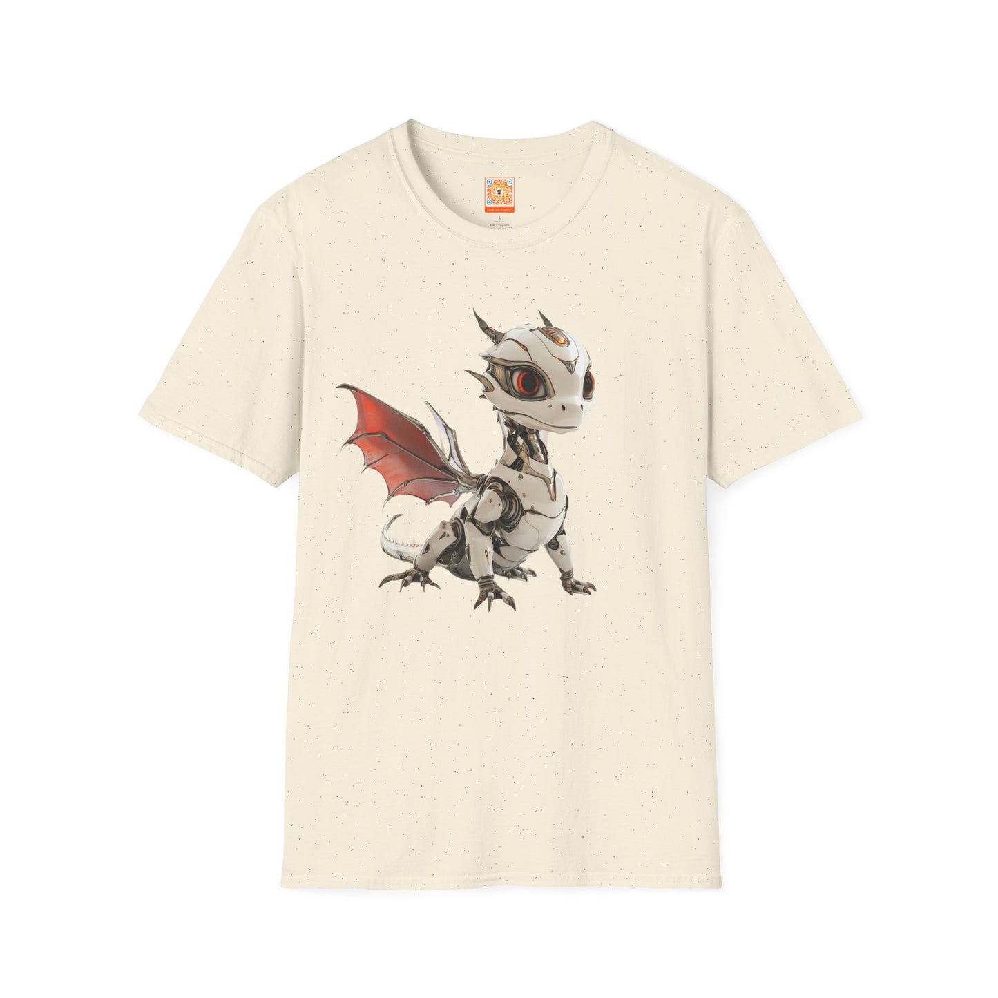 Chrome Robot Dragon Adult Unisex Softstyle T-Shirt - Teeny Tiny Dragons