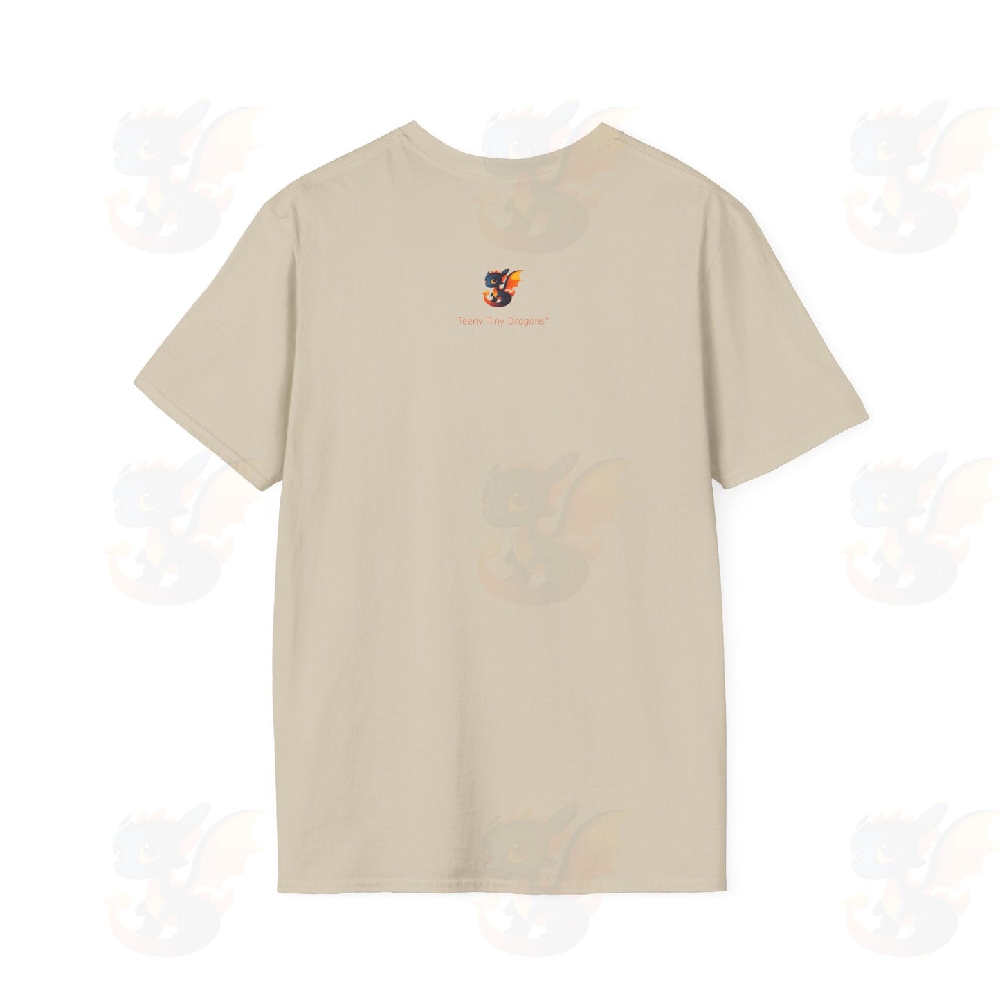 Cute Little Robot Dragon - Adult Robot Dragon Design Unisex Softstyle T-Shirt