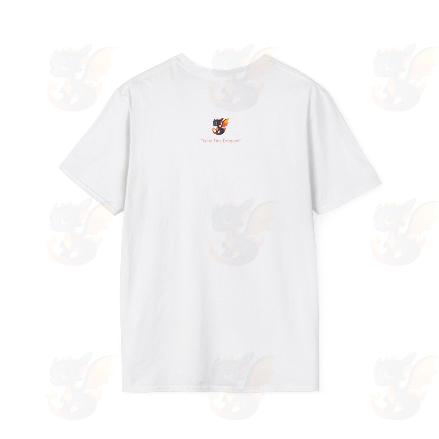 Cute Little Robot Dragon - Adult Robot Dragon Design Unisex Softstyle T-Shirt