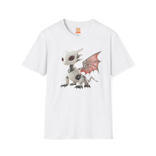 Blush Robot Dragon Adult T-Shirt - Teeny Tiny Dragons