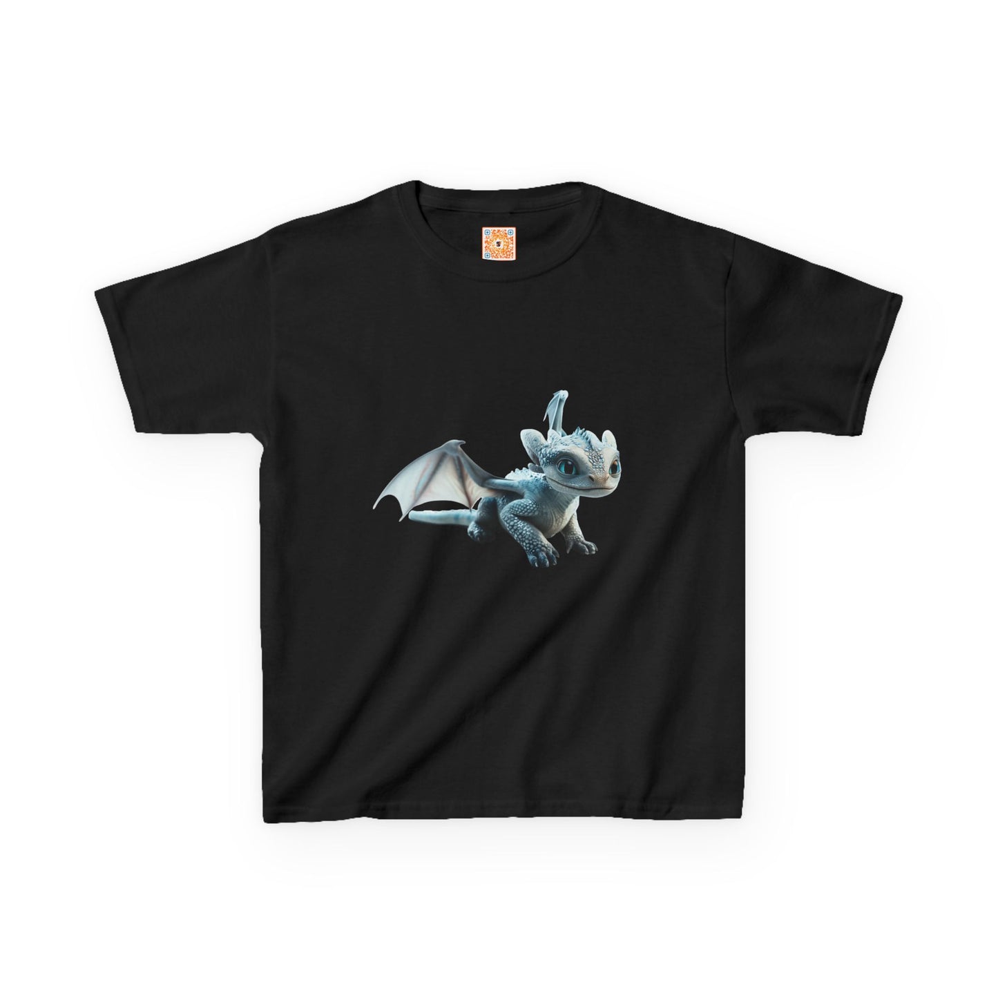 Flying White Dragon Kids Heavy Cotton T-Shirt - Teeny Tiny Dragons