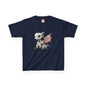 Sitting Grey Robot Dragon Kids 100% Cotton T-Shirt - Teeny Tiny Dragons