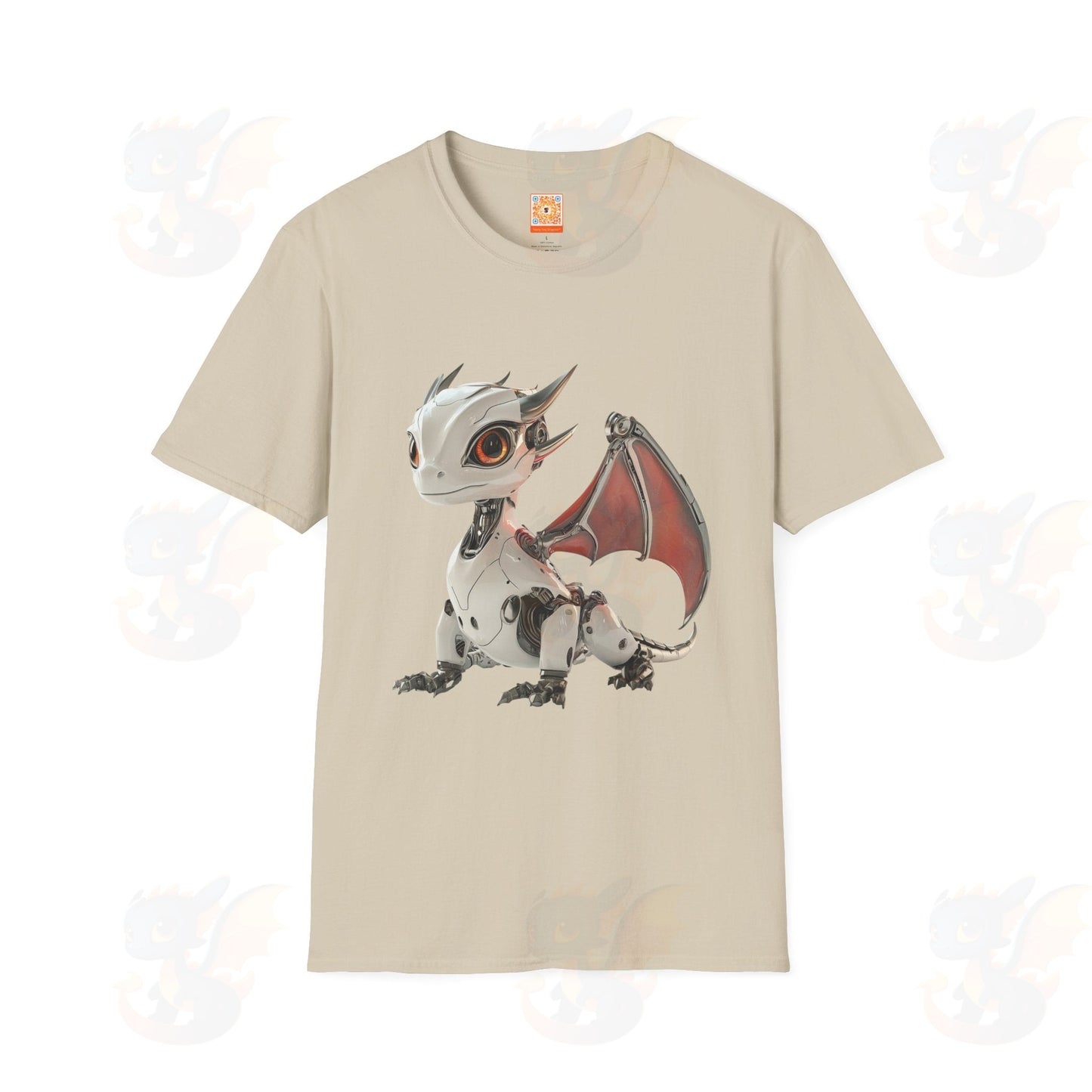 Adult Robot Dragon Design Unisex Softstyle T-Shirt