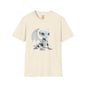 White Robot Dragon Adult Unisex Softstyle T-Shirt - Teeny Tiny Dragons