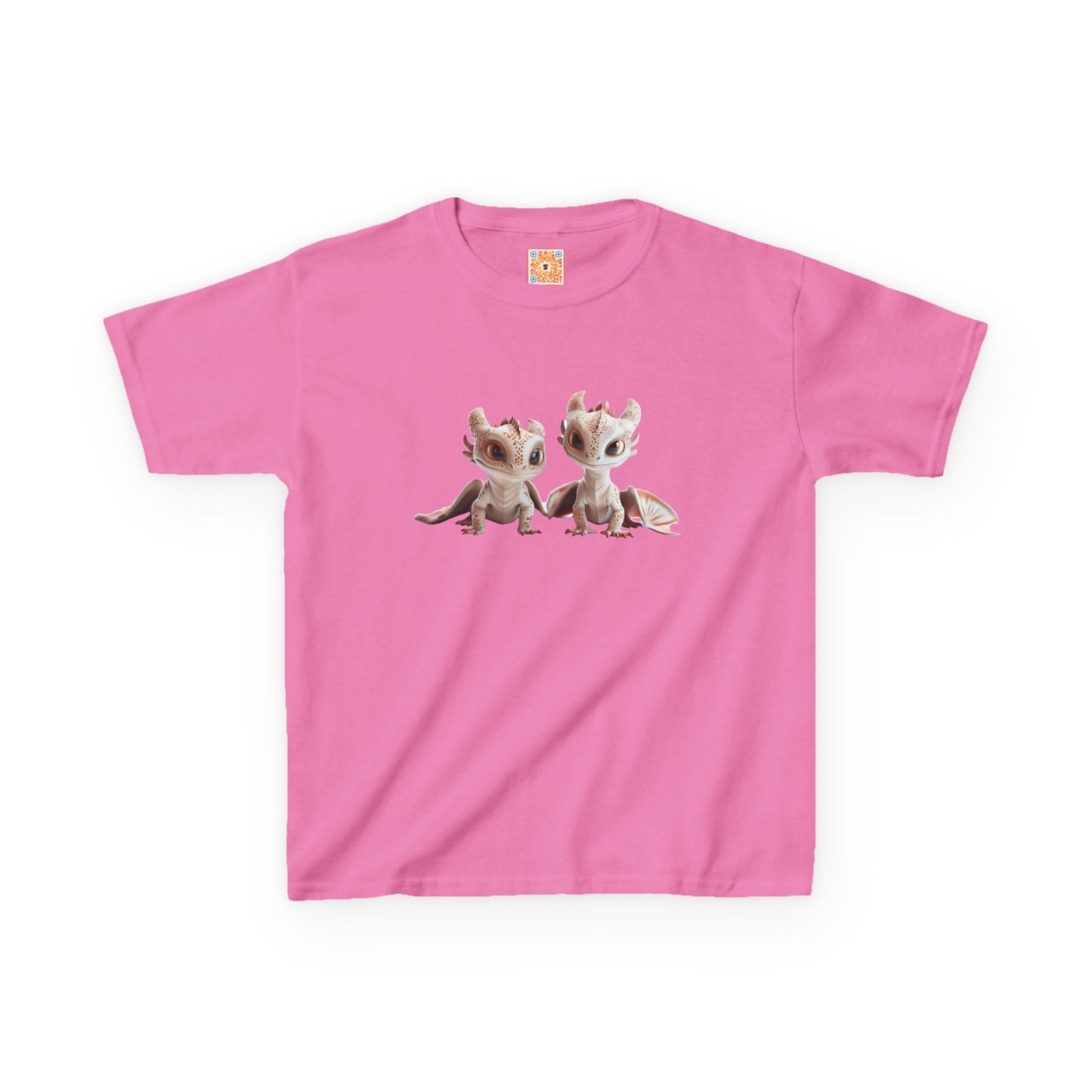 2 Adorable Dragons Kids Heavy Cotton T-Shirt - Teeny Tiny Dragons
