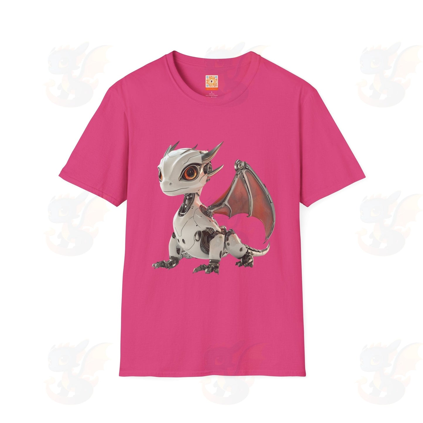 Adult Robot Dragon Design Unisex Softstyle T-Shirt
