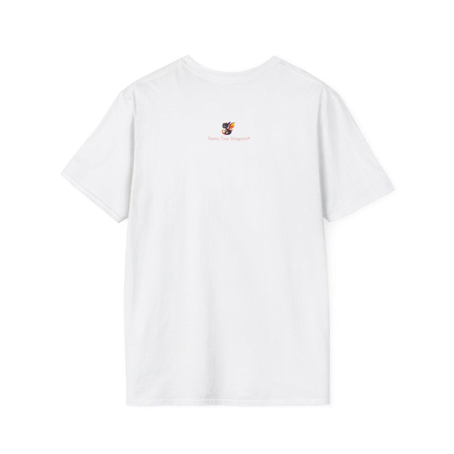 Chrome Robot Dragon Adult Unisex Softstyle T-Shirt - Teeny Tiny Dragons