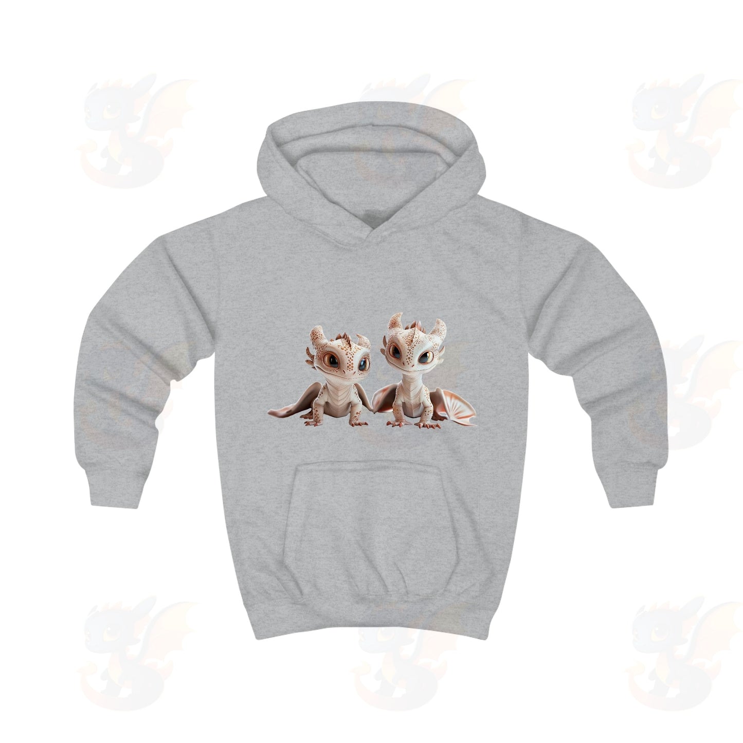 2 Adorable Little Dragons - Kids Hoodie