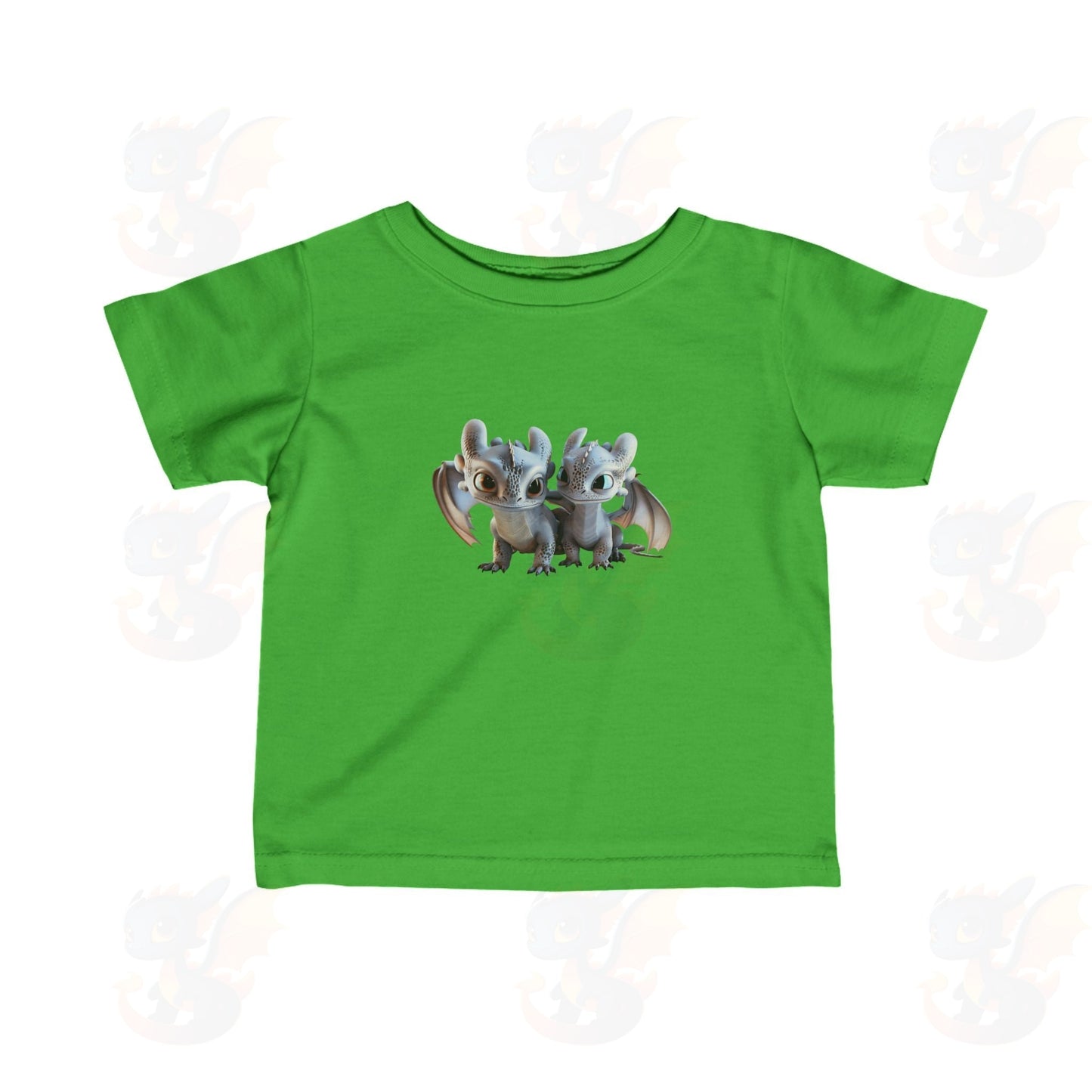 2 Adorable Little Dragons - Infant Fine Jersey T-Shirt