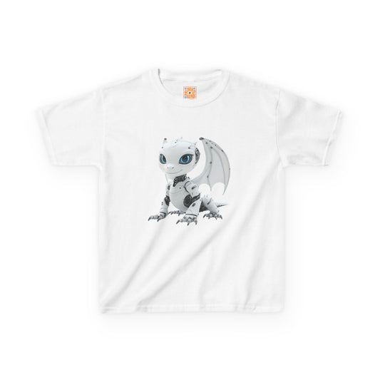 Happy Robot Dragon Kids Heavy Cotton T-Shirt - Teeny Tiny Dragons