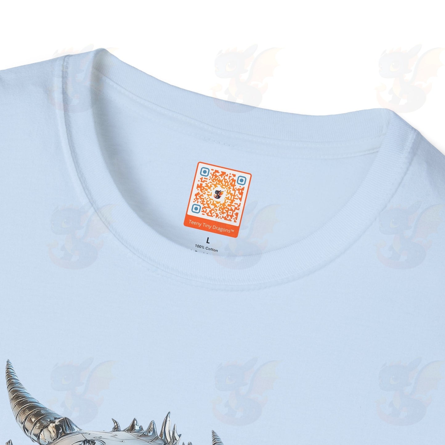 Cute Little Robot Dragon - Adult Robot Dragon Design Unisex Softstyle T-Shirt