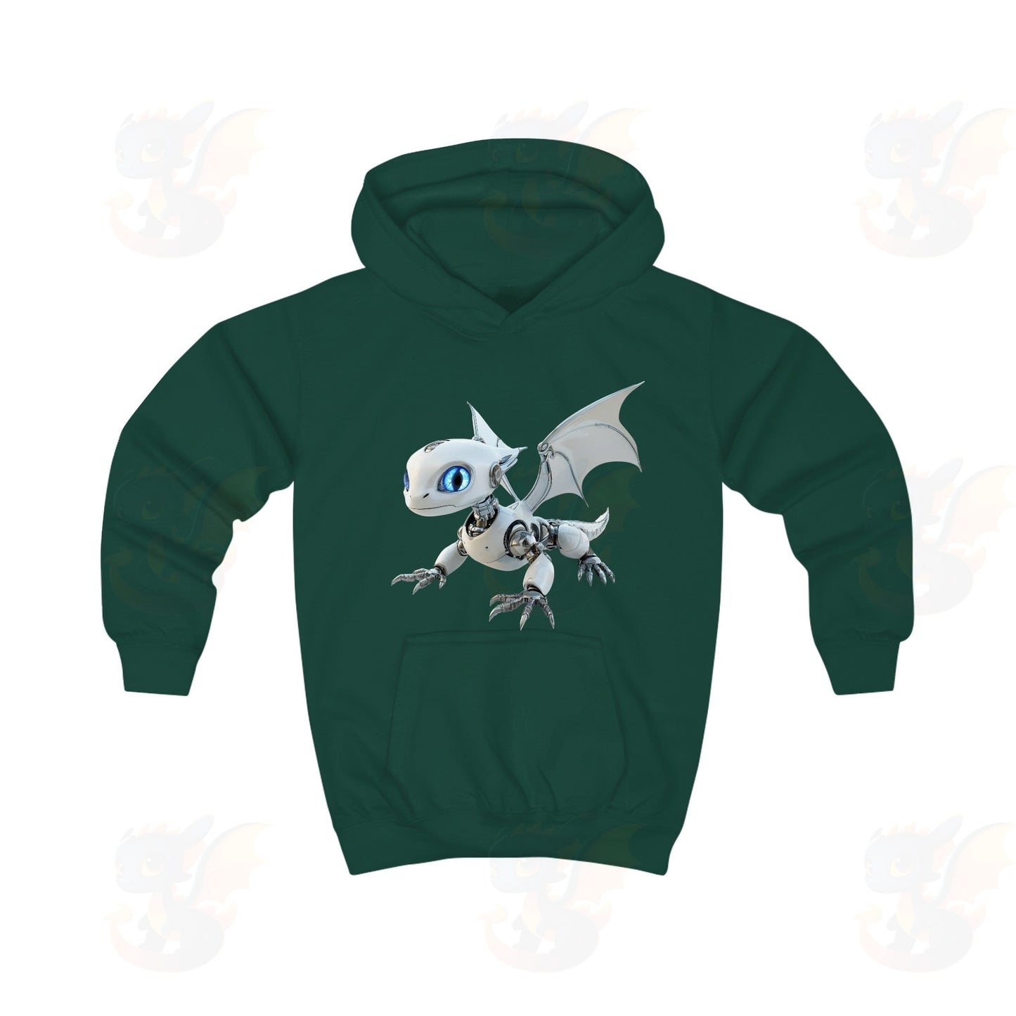 Robot Dragon Design Kids Hoodie