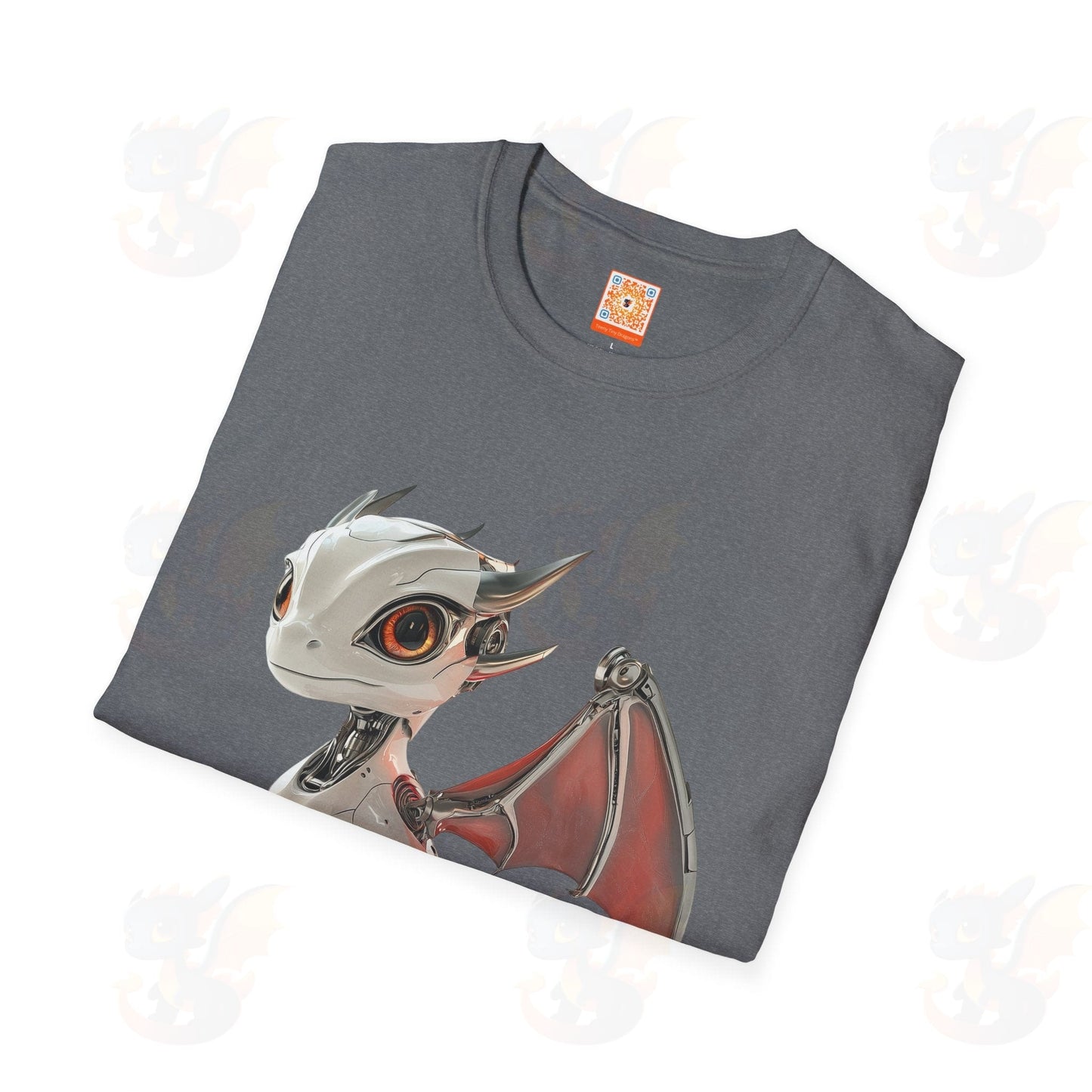 Adult Robot Dragon Design Unisex Softstyle T-Shirt