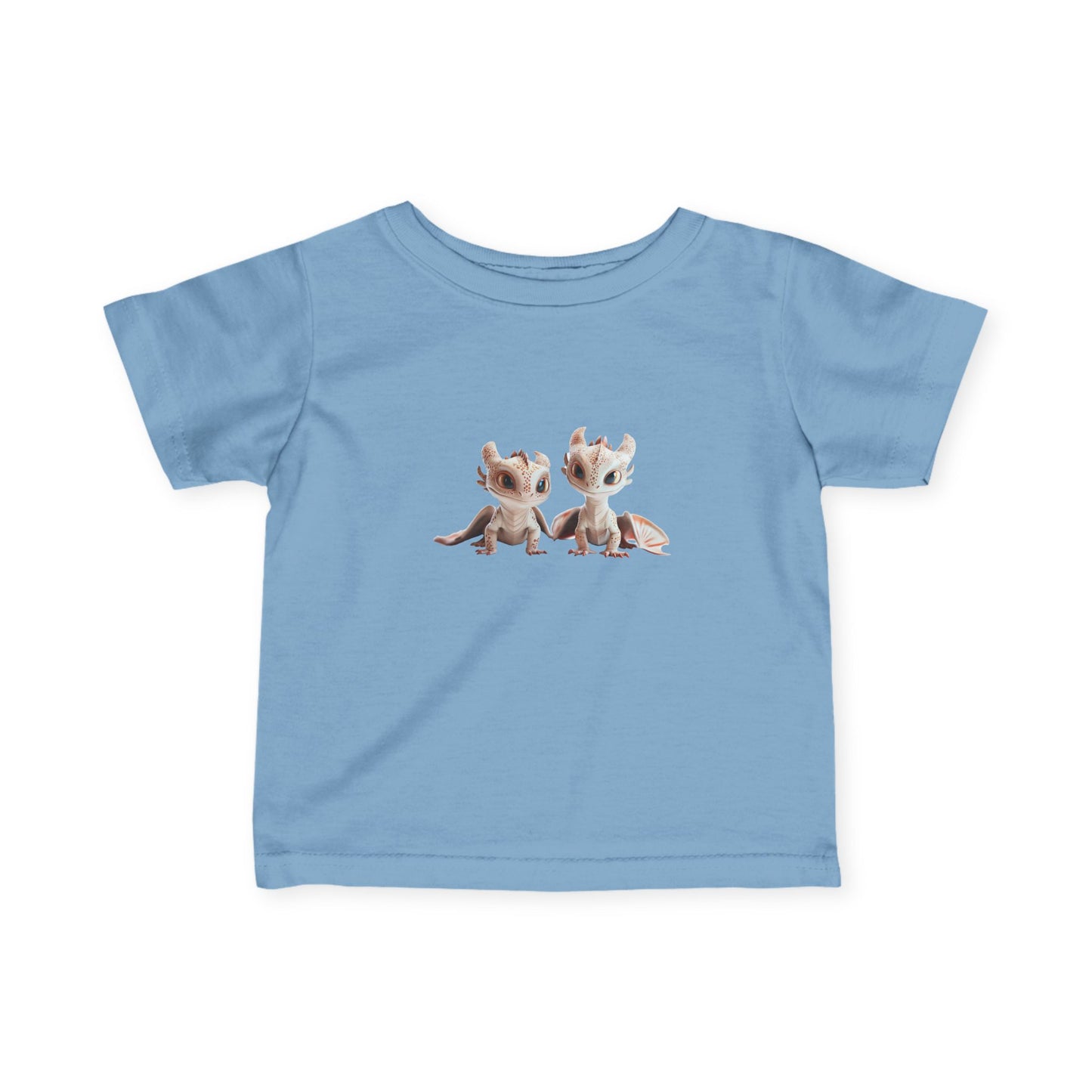 Frosty Twin Baby Dragons Infant Fine Jersey T-Shirt - Teeny Tiny Dragons