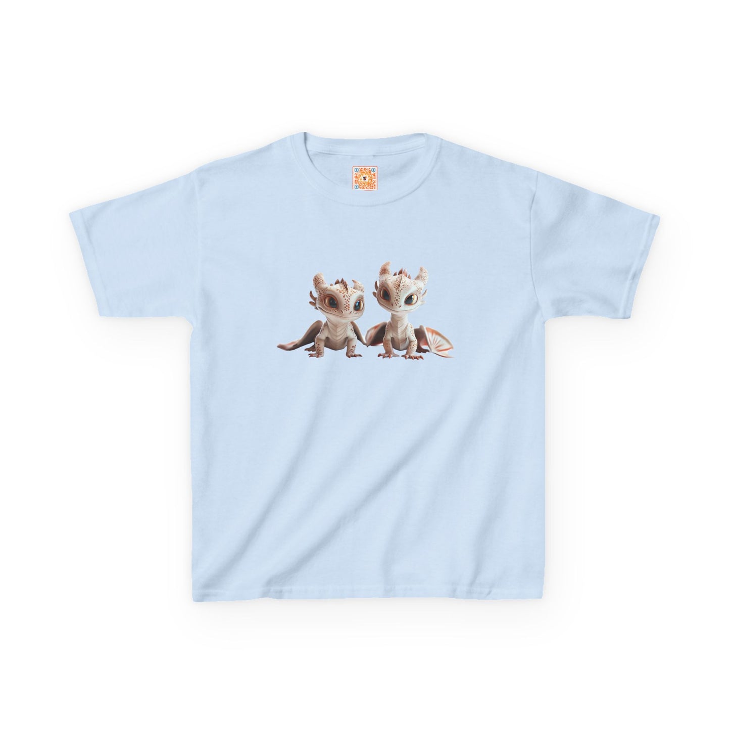 2 Adorable Dragons Kids Heavy Cotton T-Shirt - Teeny Tiny Dragons