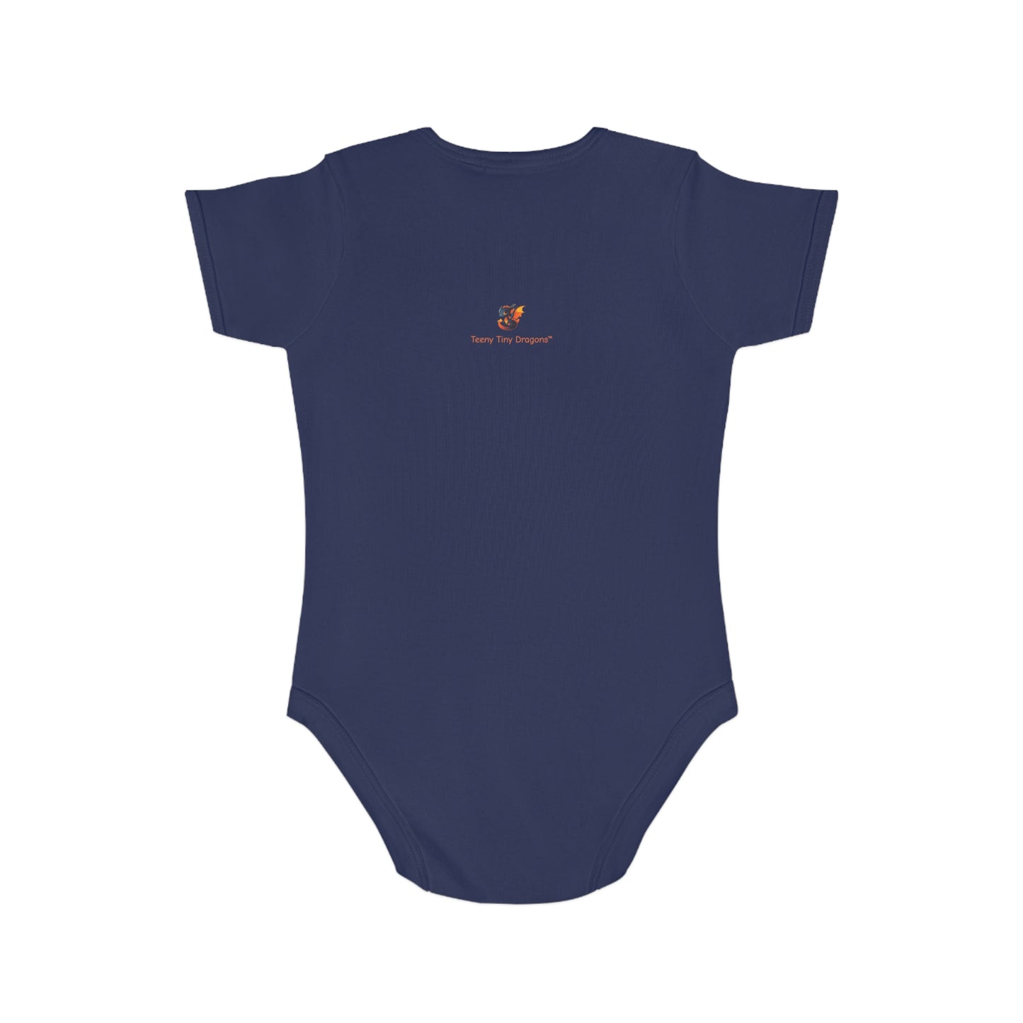 Short Sleeve Baby Bodysuit with an Adorable Baby Dragon