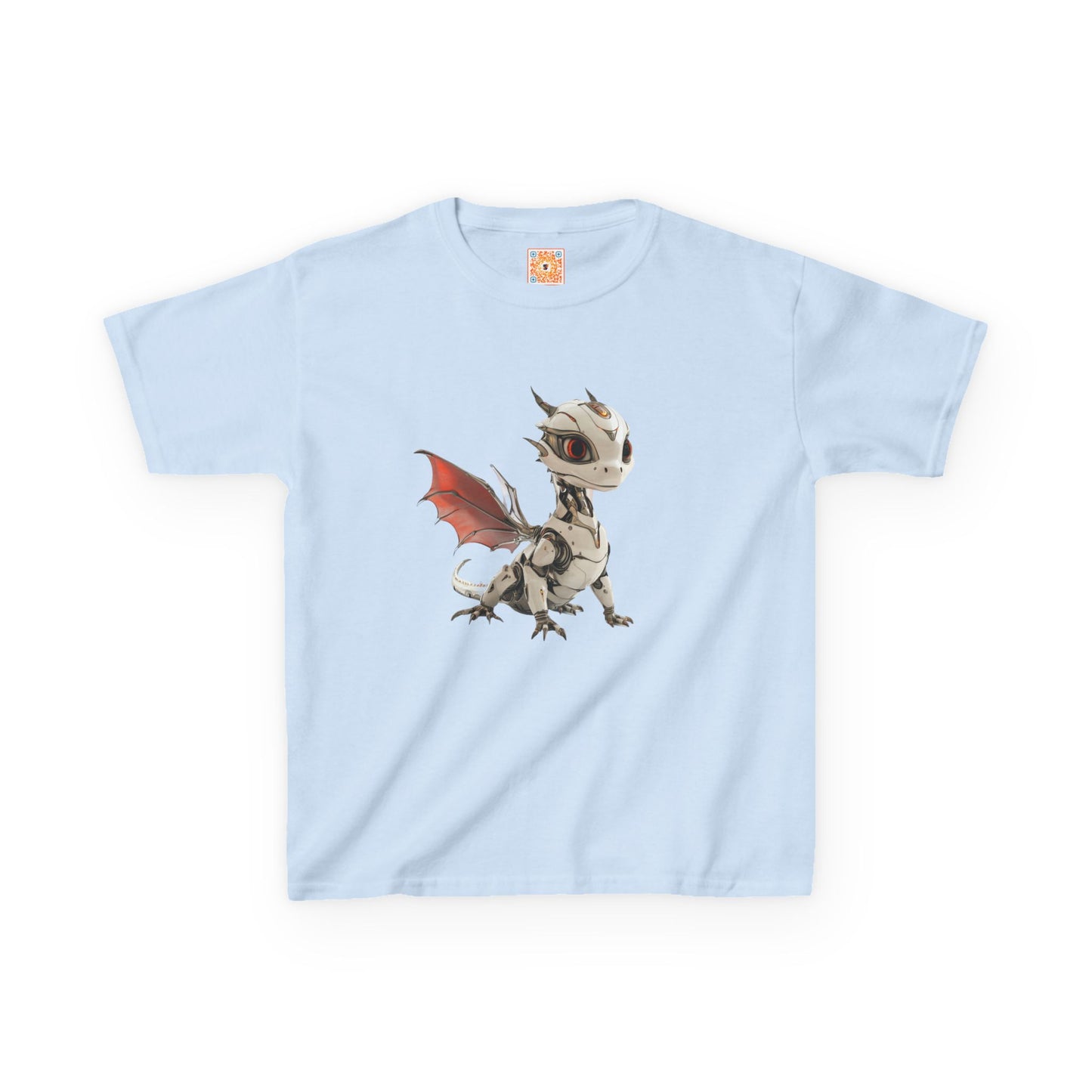 Amber Robot Dragon Heavy Cotton T-Shirt - Teeny Tiny Dragons
