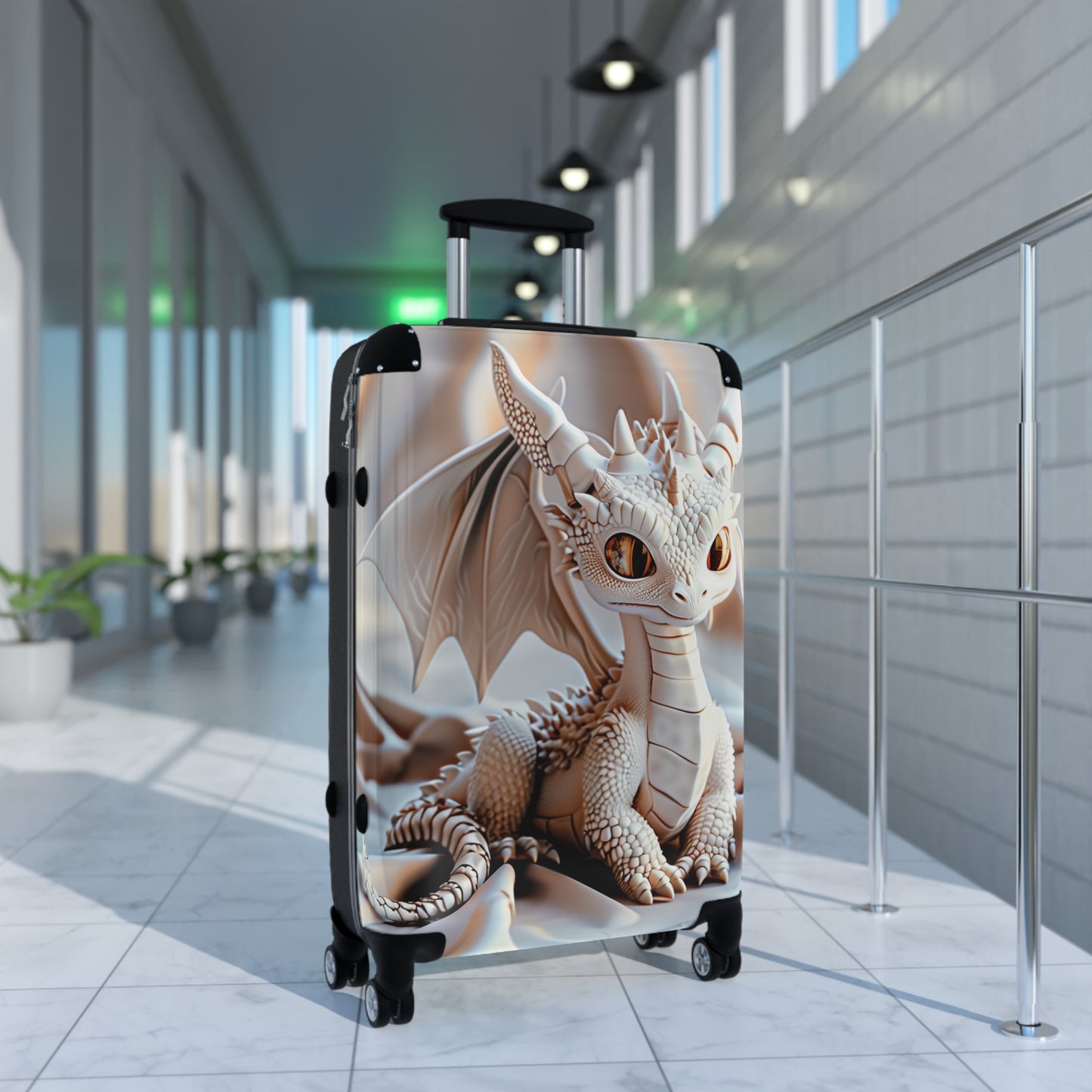 Gorgeous Little White Dragon Suitcase - Teeny Tiny Dragons