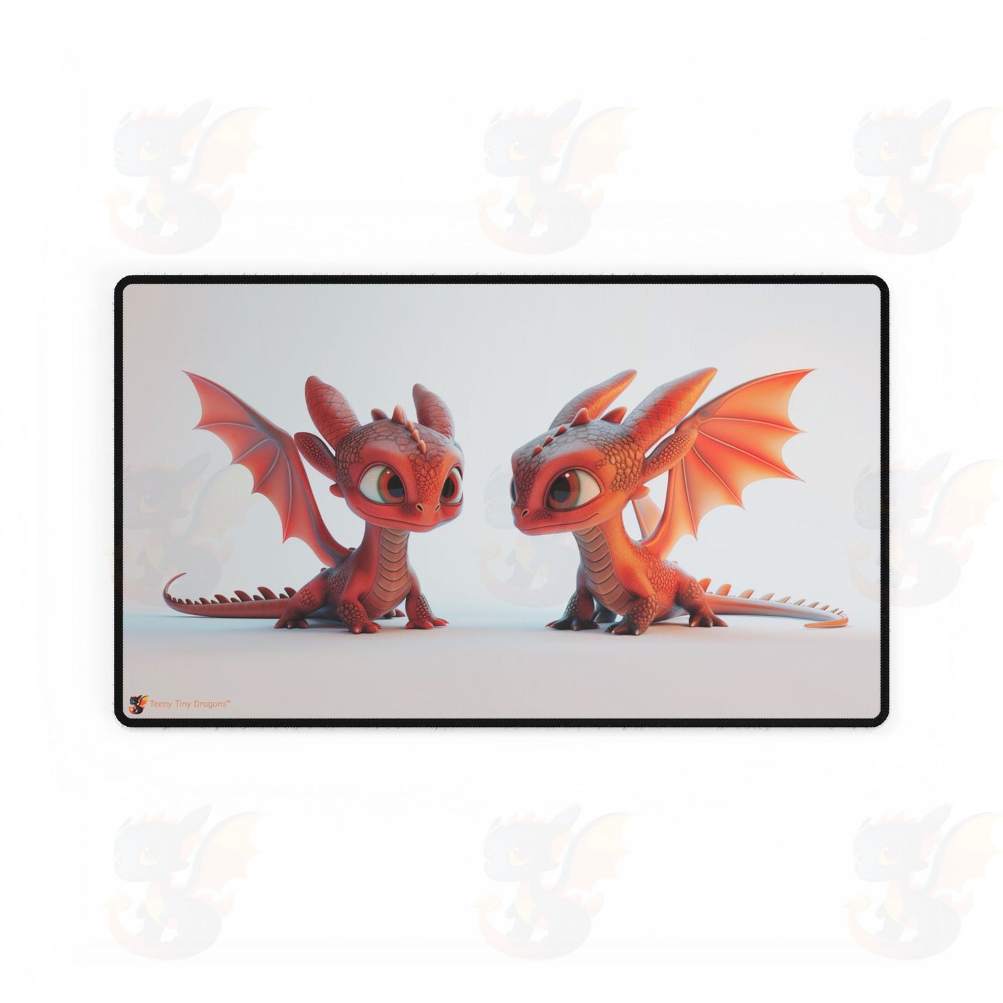 Desk Mats - 2 Baby Red Dragons - Available in 2 sizes