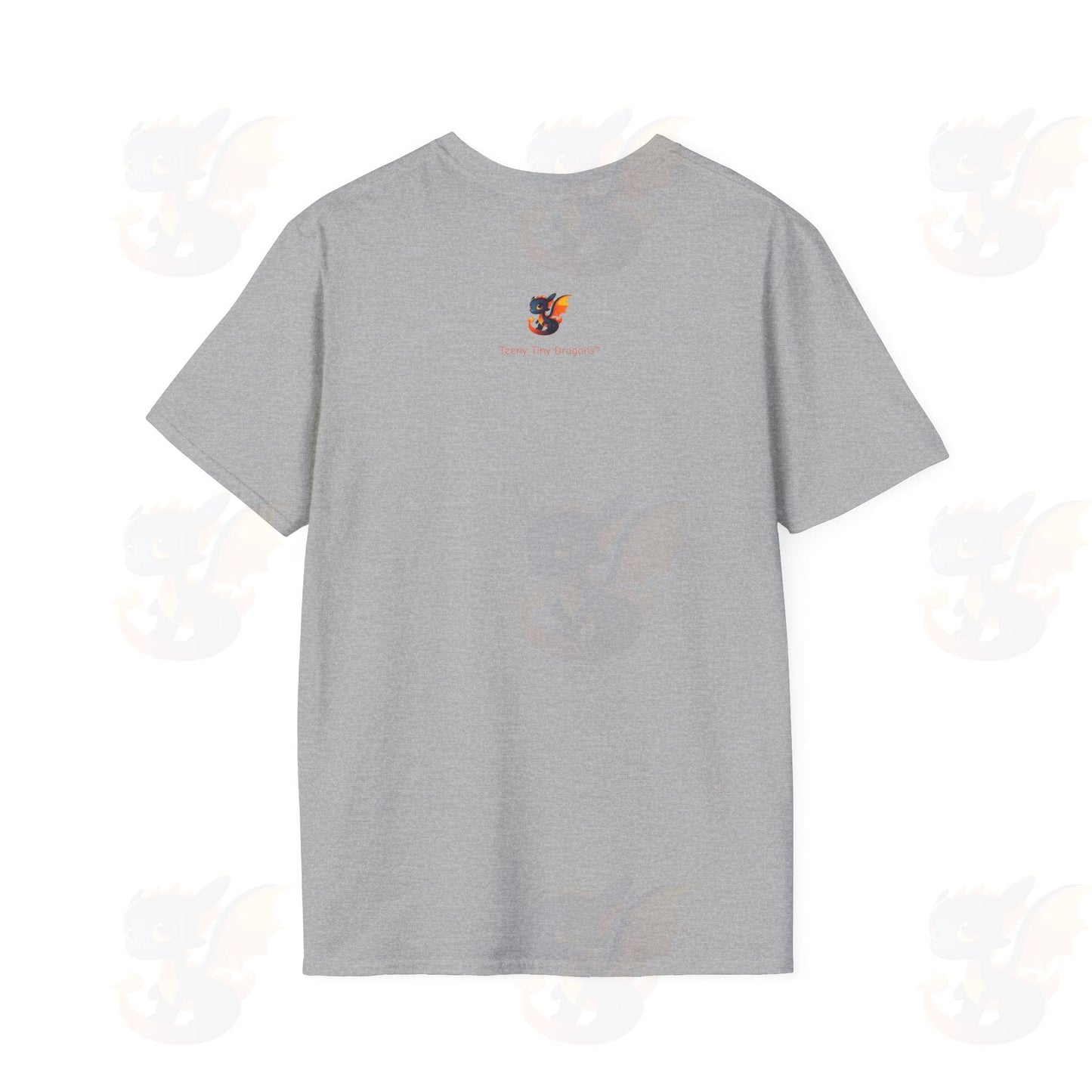 Cute Little Robot Dragon - Adult Robot Dragon Design Unisex Softstyle T-Shirt