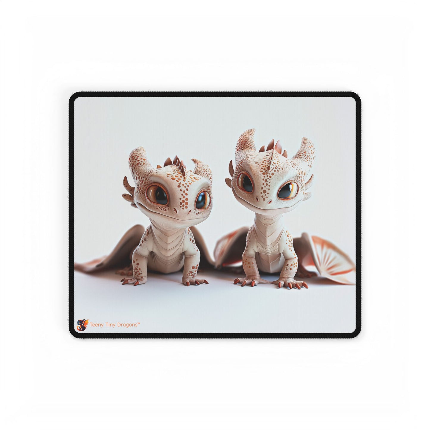 2 Adorable Little Dragons Desk Mat | Teeny Tiny Dragons