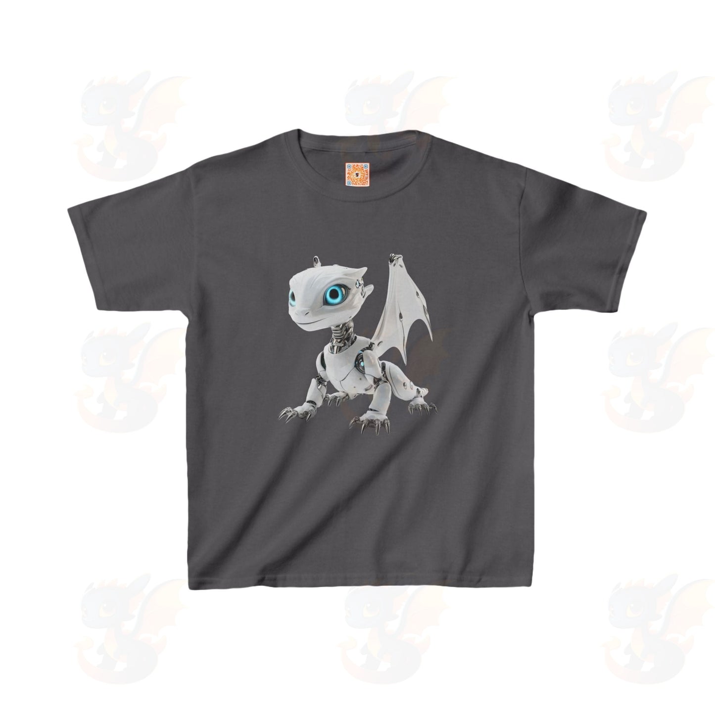 Blue Eyed Robot Dragon - Kids Heavy Cotton™ T-shirt