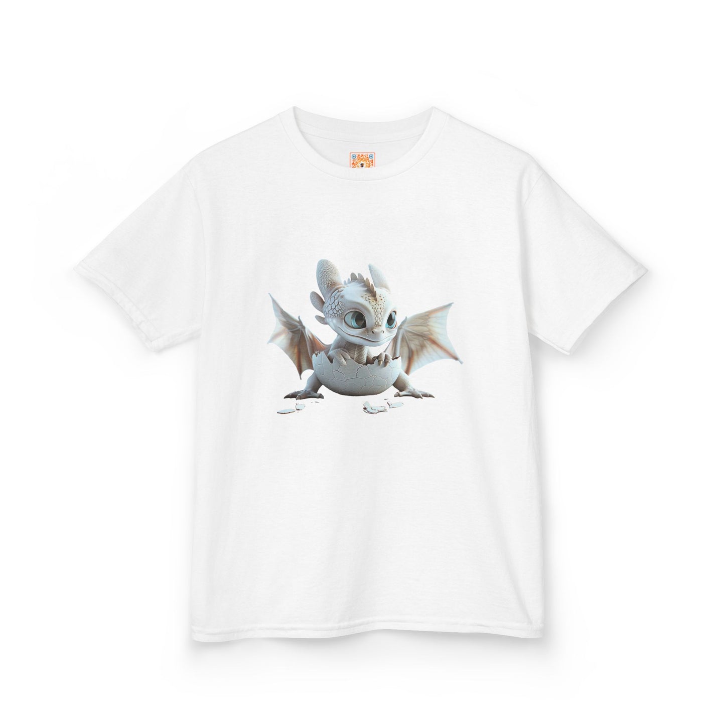 Silver Crystal Dragon Kids Heavy Cotton T-Shirt