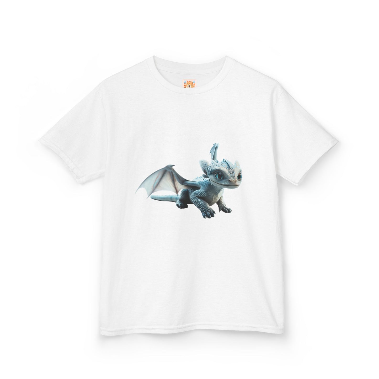 Flying White Dragon Kids Heavy Cotton T-Shirt - Teeny Tiny Dragons
