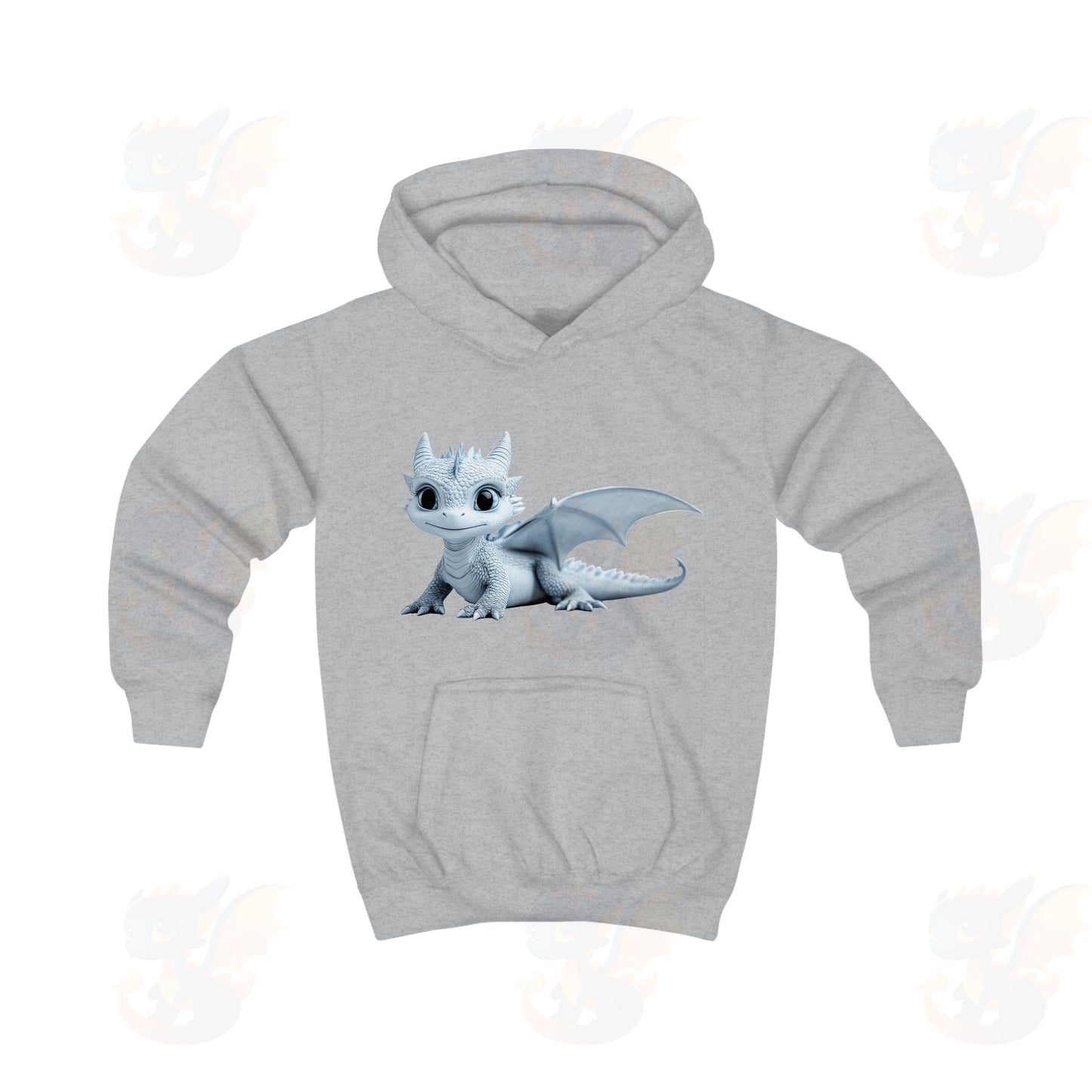 Beautiful Little Blue Baby Dragon - Kids Hoodie