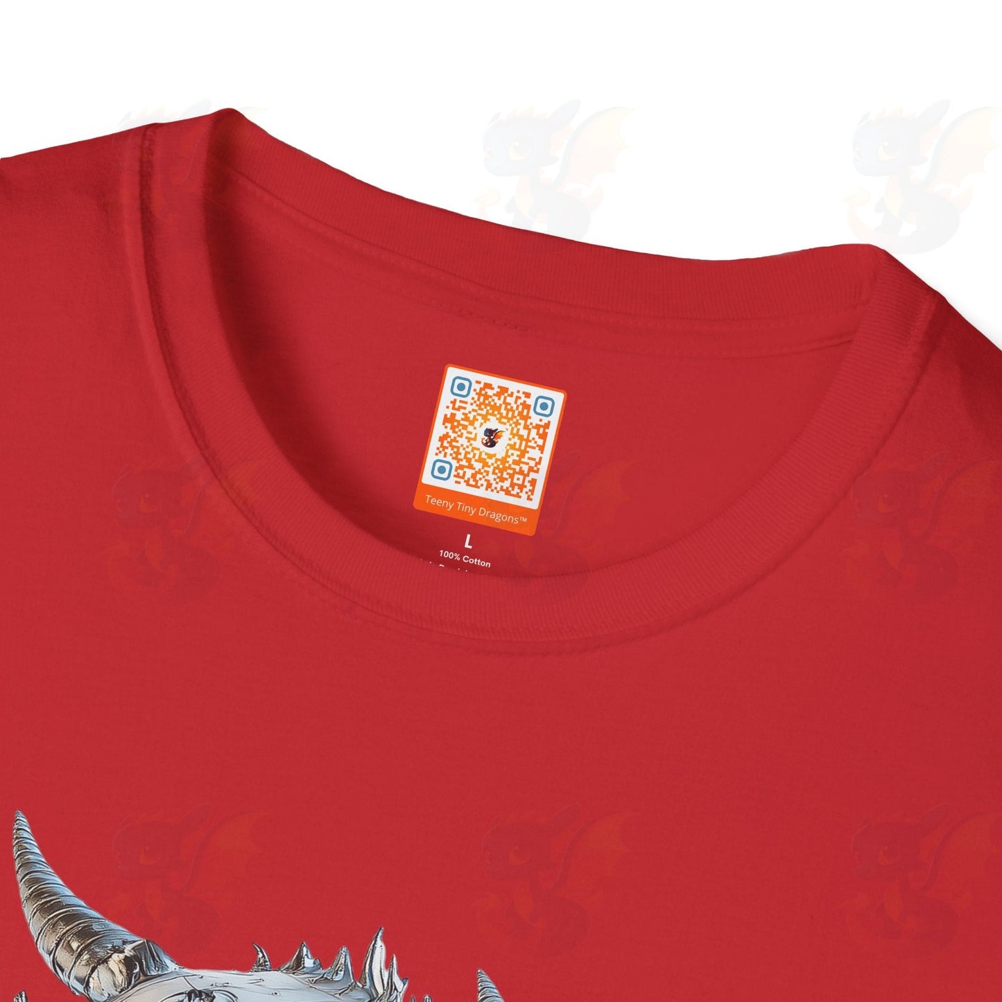 Cute Little Robot Dragon - Adult Robot Dragon Design Unisex Softstyle T-Shirt