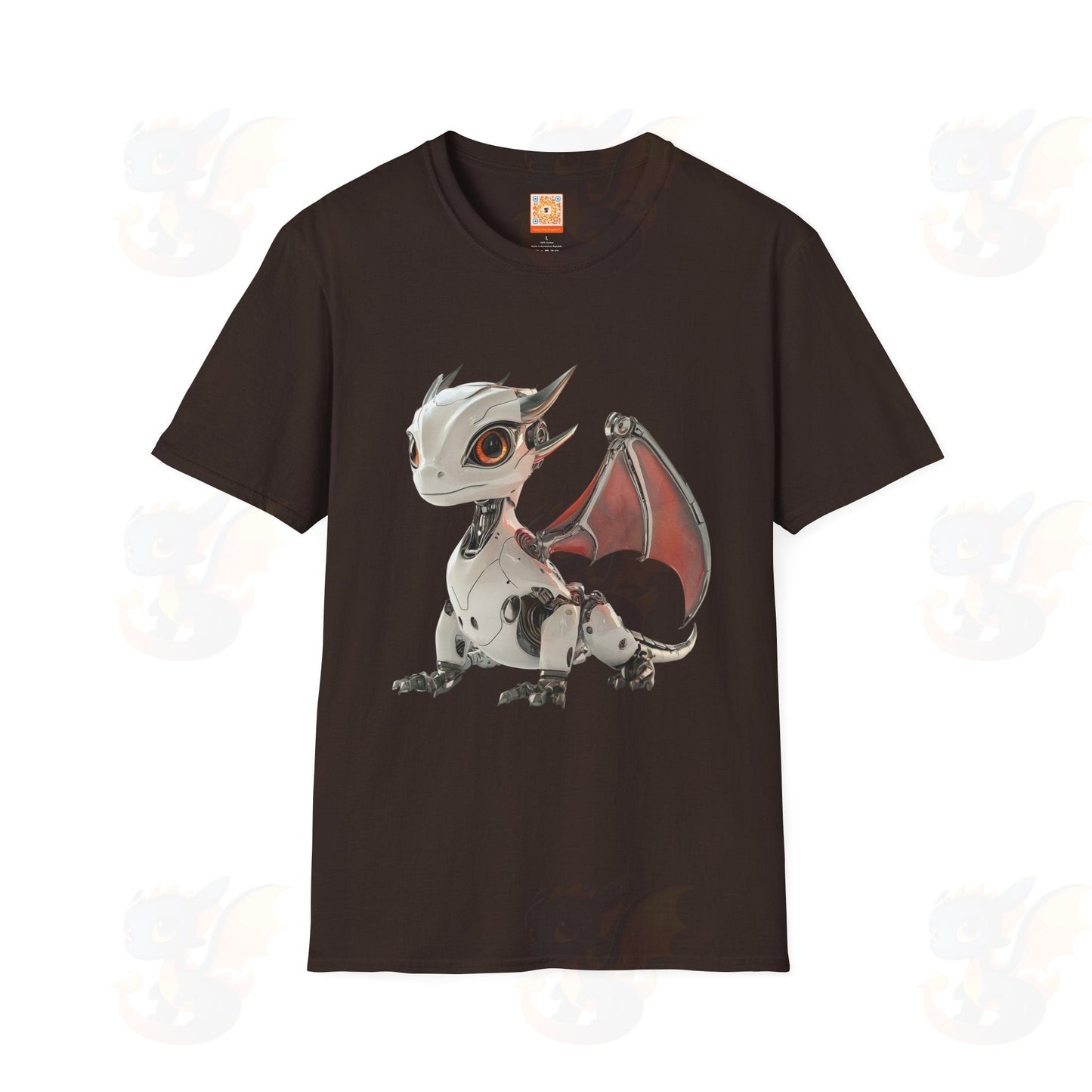 Adult Robot Dragon Design Unisex Softstyle T-Shirt