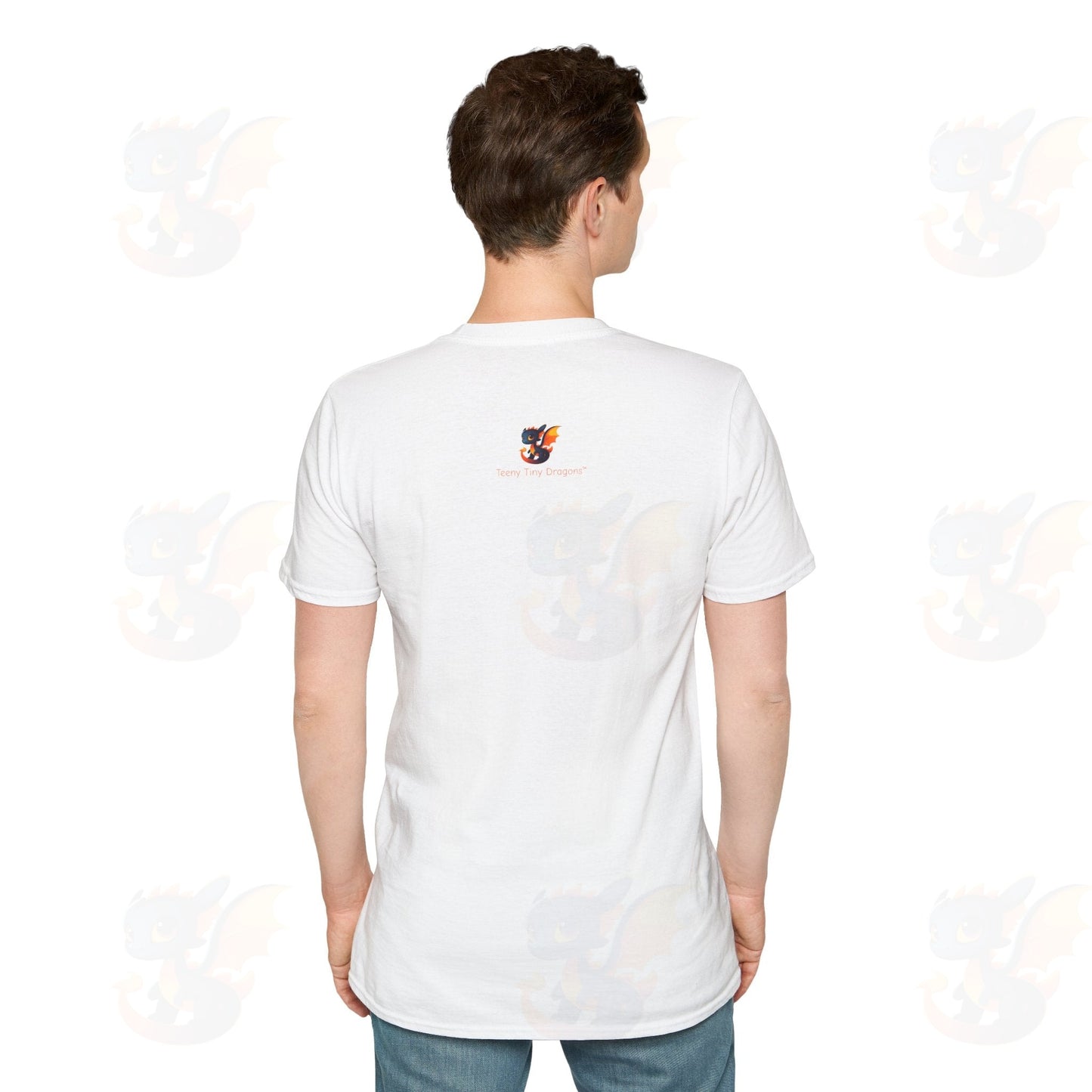 Adult Robot Dragon Design Unisex Softstyle T-Shirt
