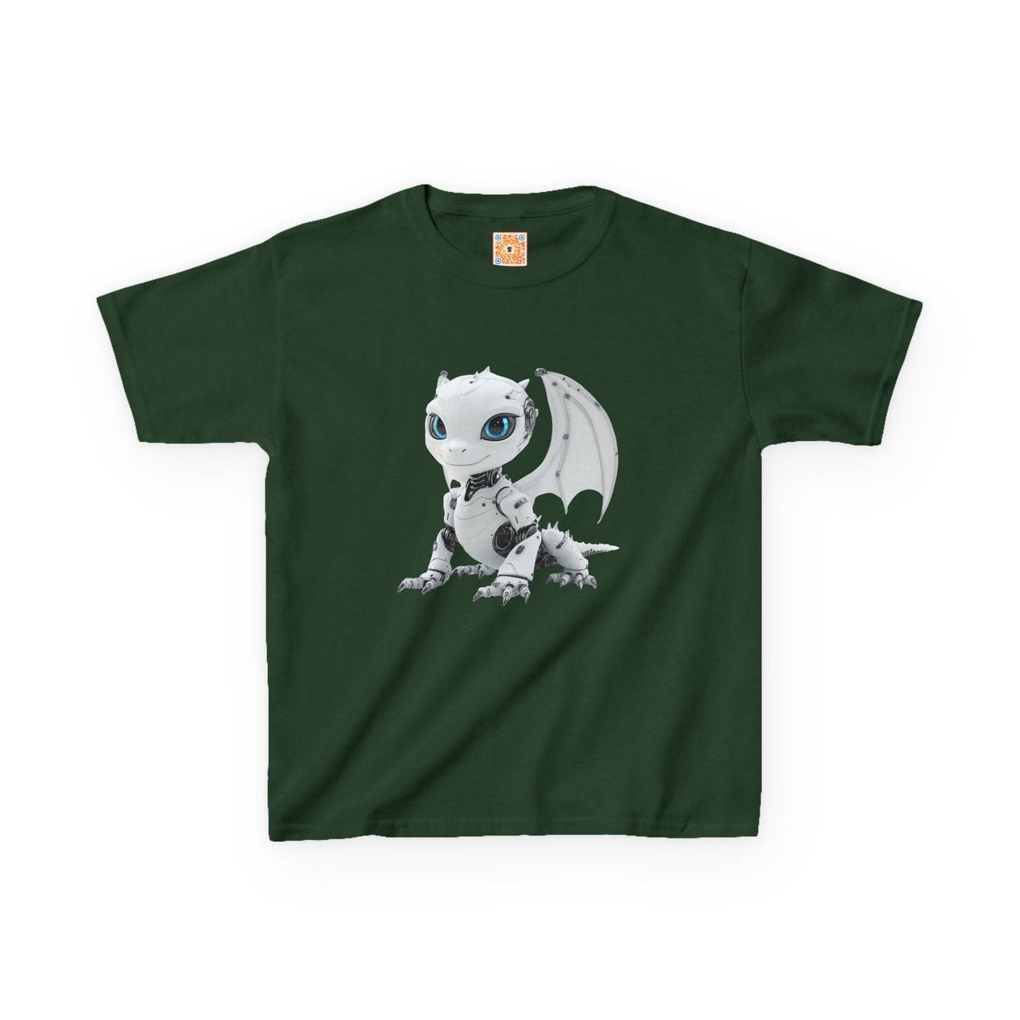 Happy Robot Dragon Kids Heavy Cotton T-Shirt - Teeny Tiny Dragons