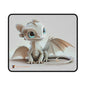 Cute White Baby Dragon Fantasy Art Mouse Pad - Teeny Tiny Dragons