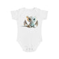 Short Sleeve Baby Bodysuit with Cute Baby Dragon | Teeny Tiny Dragons