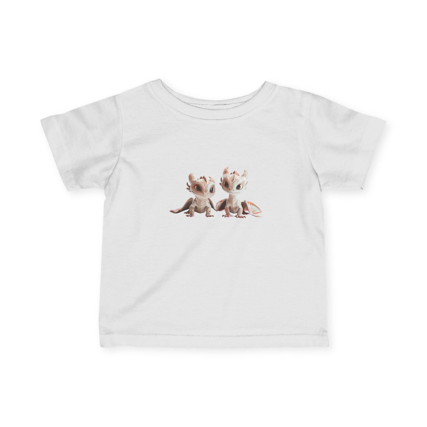 Frosty Twin Baby Dragons Infant Fine Jersey T-Shirt - Teeny Tiny Dragons
