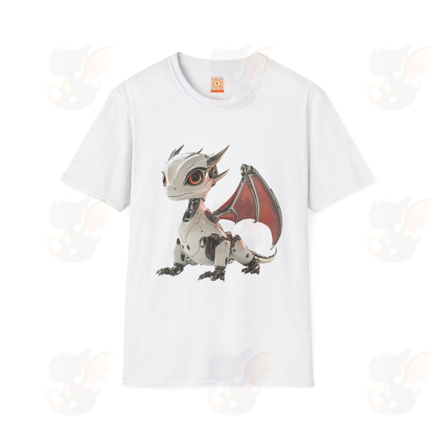 Adult Robot Dragon Design Unisex Softstyle T-Shirt
