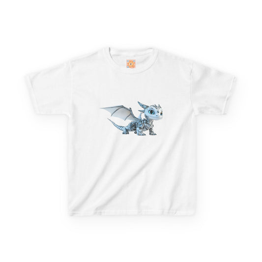 Fun Flying Robot Dragon Kids Heavy Cotton Tee - Teeny Tiny Dragons