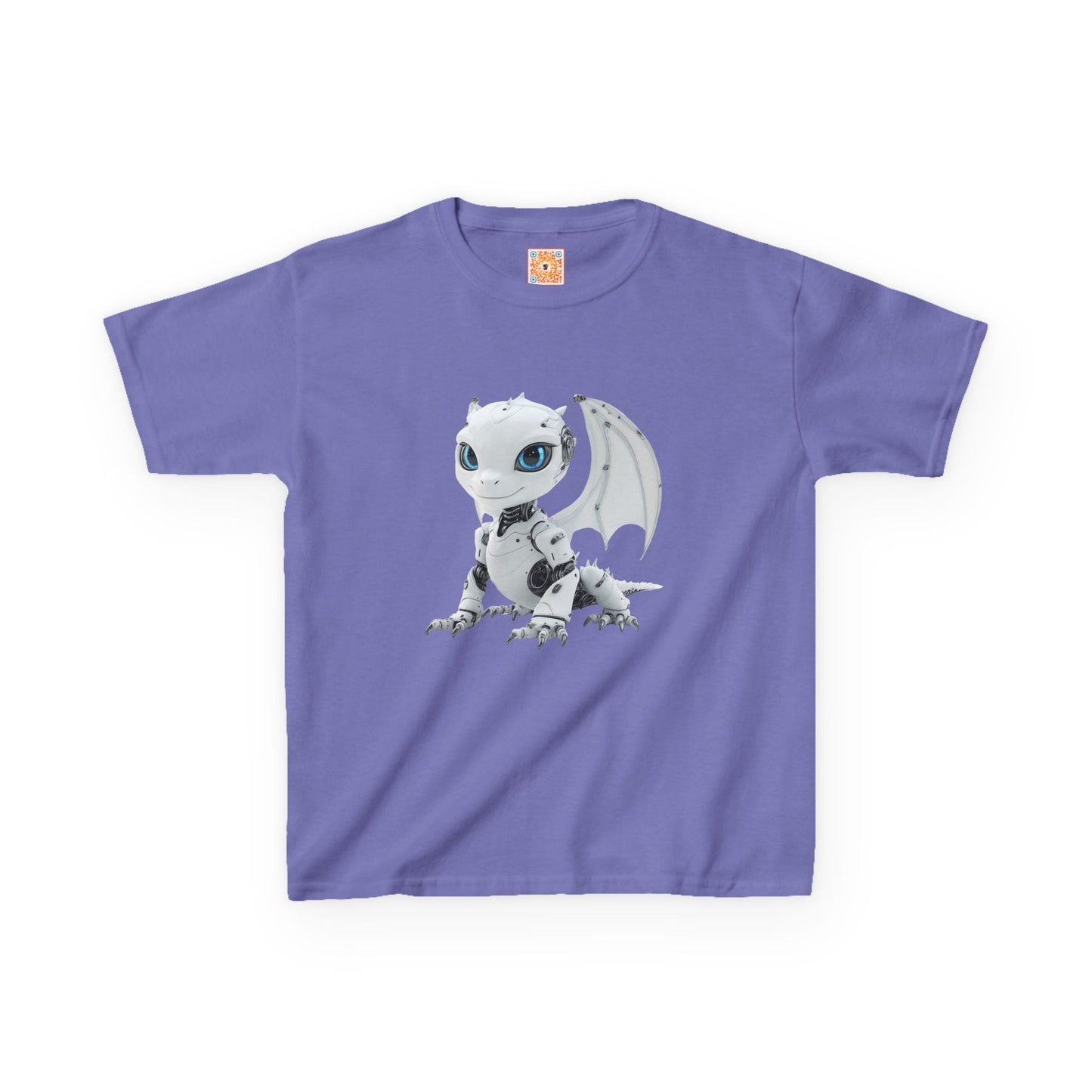 Happy Robot Dragon Kids Heavy Cotton T-Shirt - Teeny Tiny Dragons
