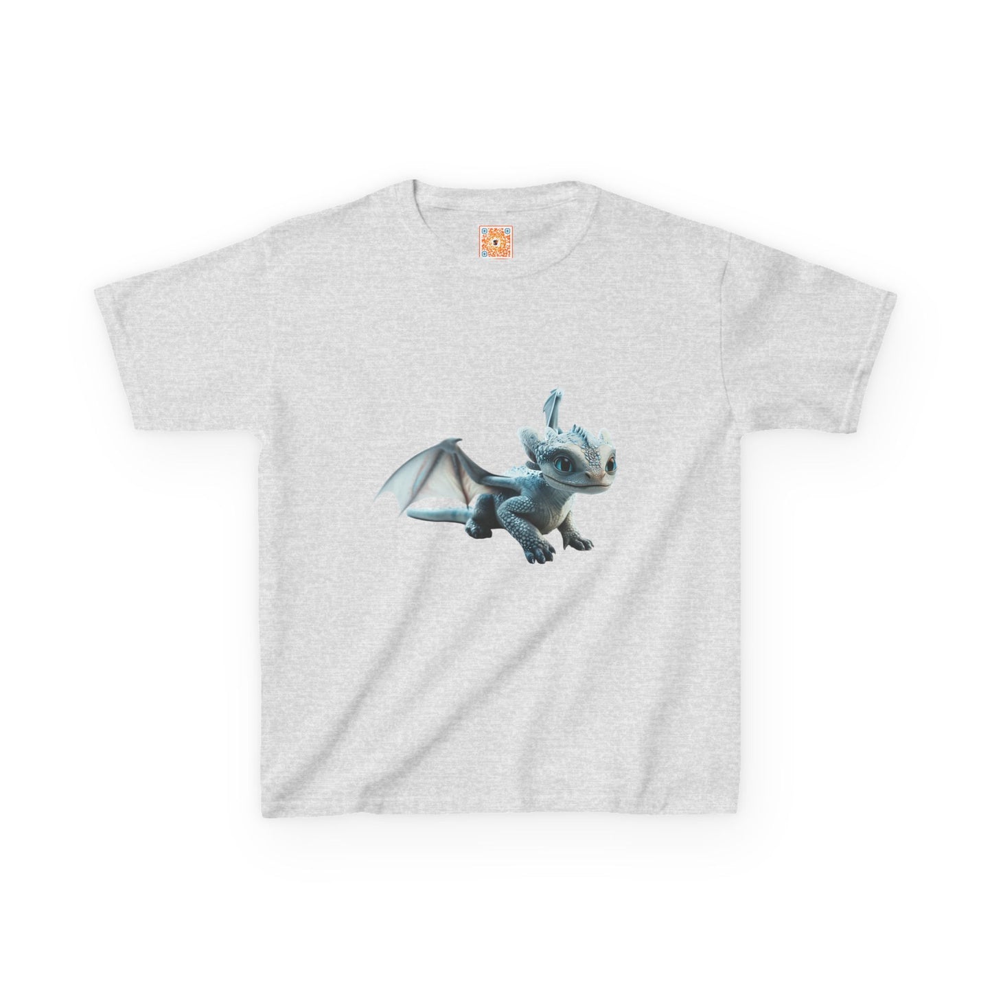 Flying White Dragon Kids Heavy Cotton T-Shirt - Teeny Tiny Dragons