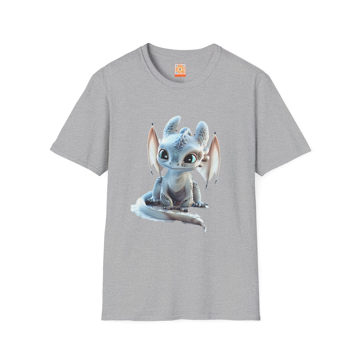 Gorgeous Little Blue Dragon Adult Unisex Softstyle T-Shirt - Teeny Tiny Dragons
