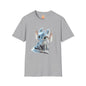 Gorgeous Little Blue Dragon Adult Unisex Softstyle T-Shirt - Teeny Tiny Dragons