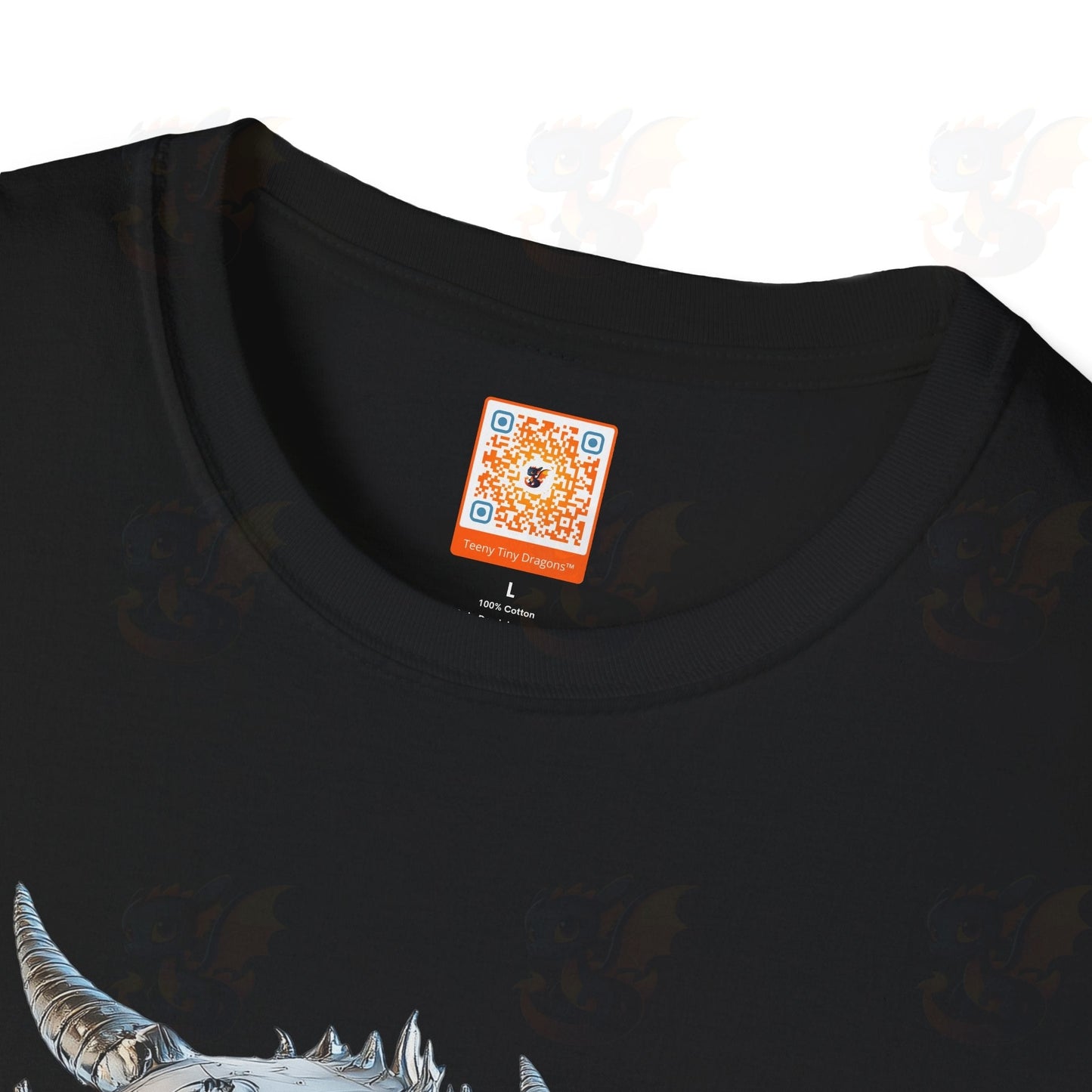 Cute Little Robot Dragon - Adult Robot Dragon Design Unisex Softstyle T-Shirt