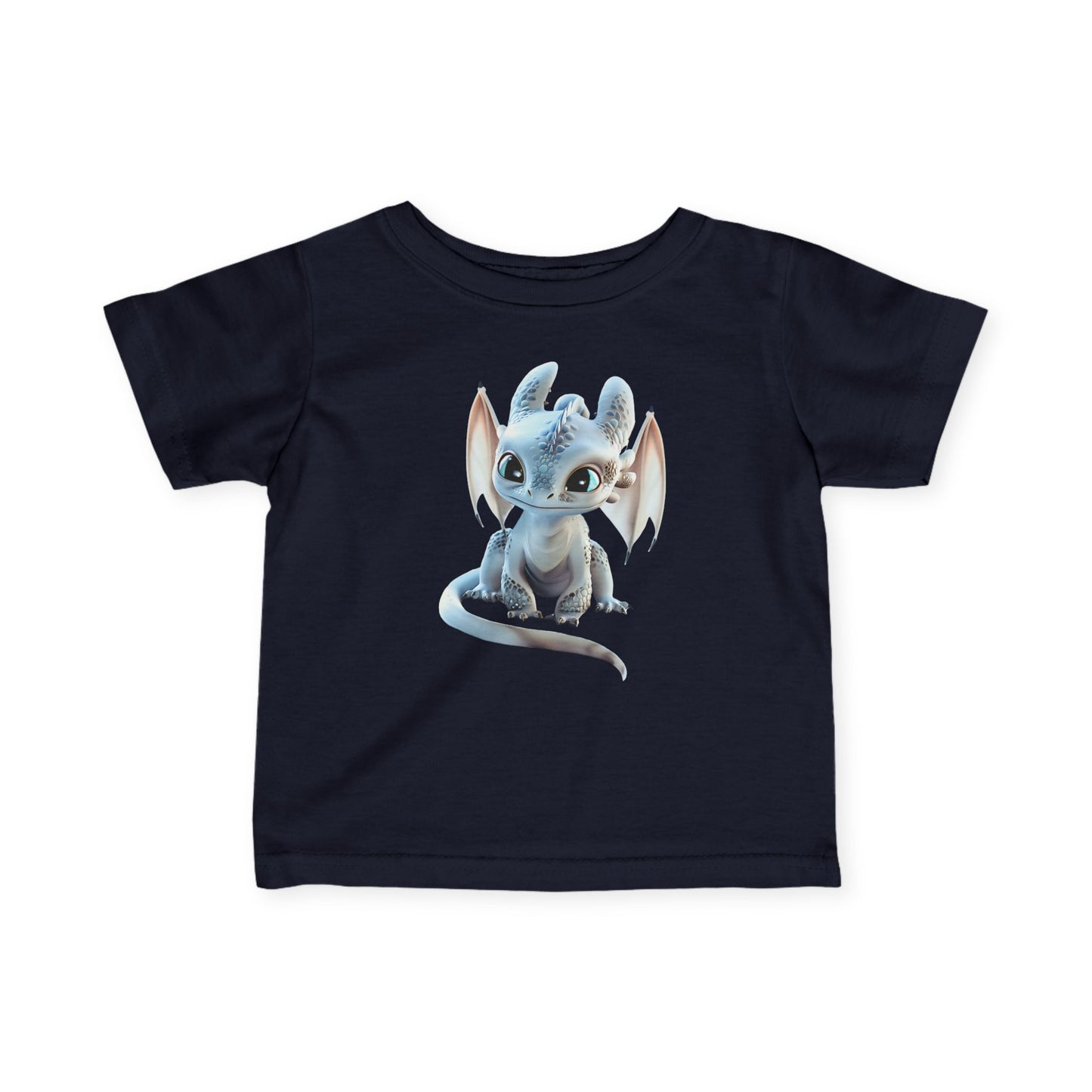 Cute Little Blue Dragon Infant Fine Jersey T-Shirt - Teeny Tiny Dragons