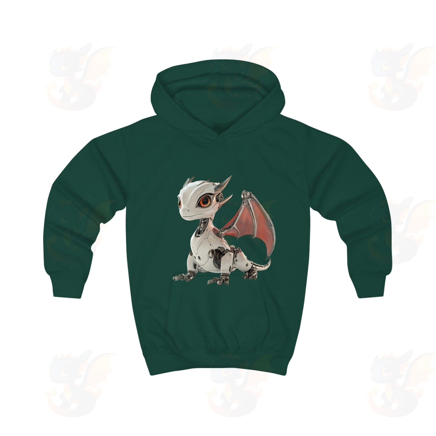 Cool Looking Robot Dragon - Kids Hoodie