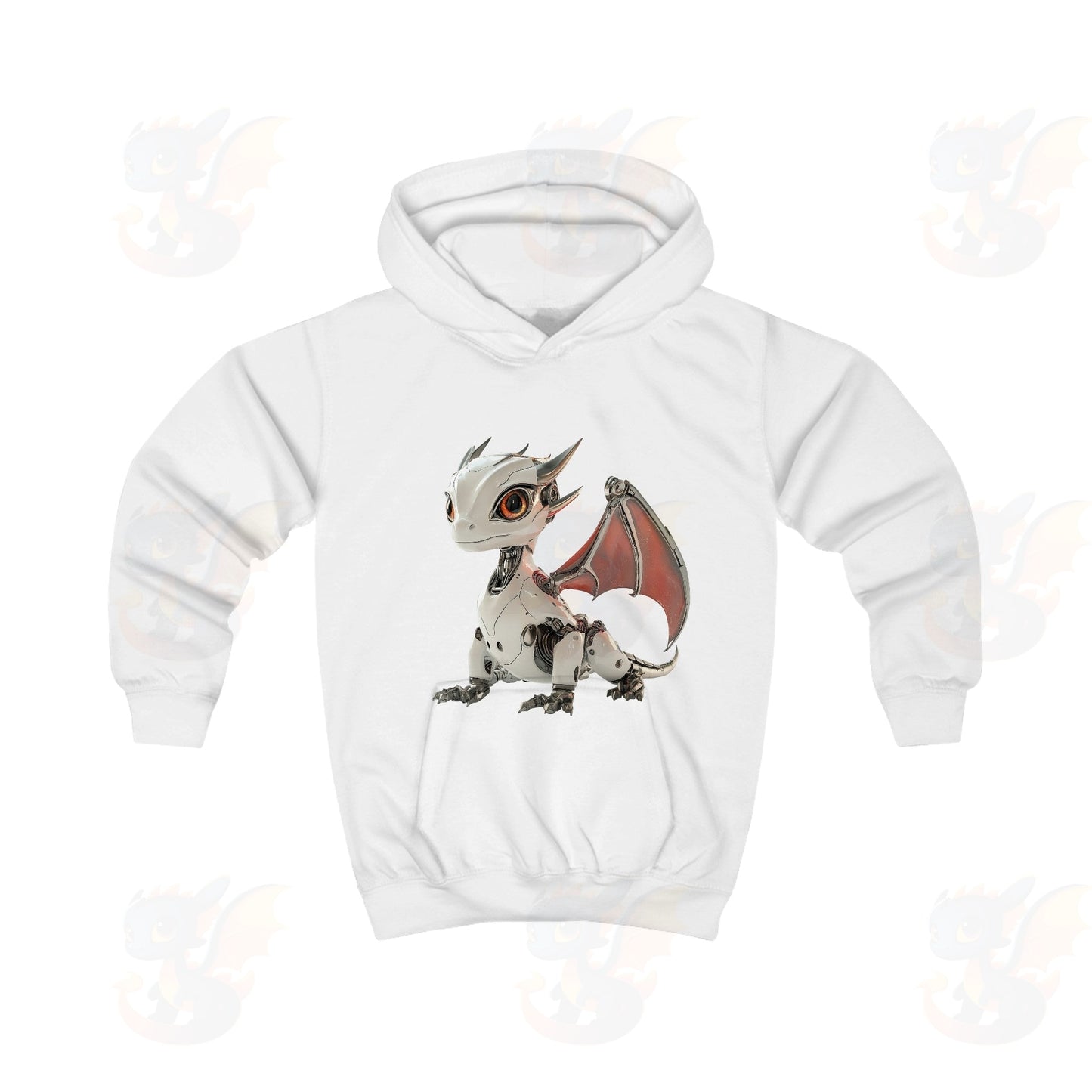 Cool Looking Robot Dragon - Kids Hoodie