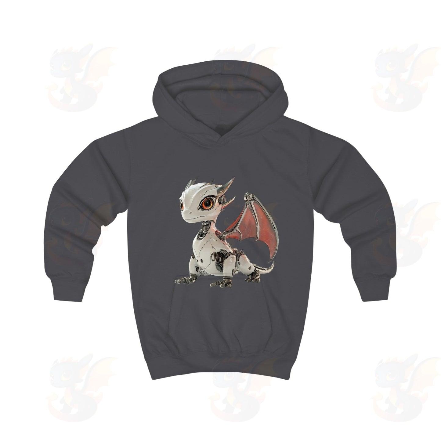Cool Looking Robot Dragon - Kids Hoodie